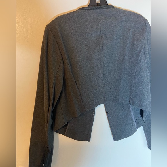 Torrid Charcoal Gray Ponte Fitted Military Jacket - Picture 7 of 7